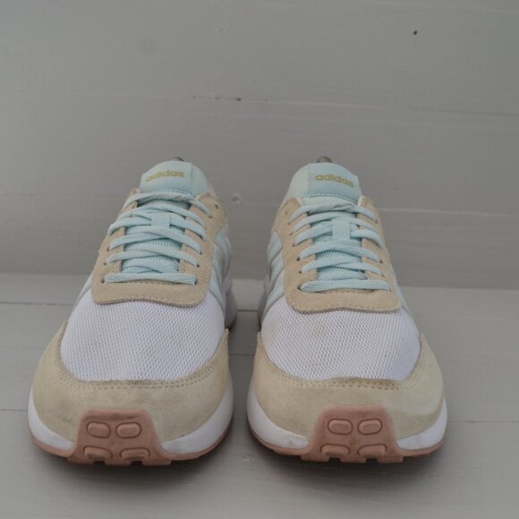 Adidas Womens Run 70s Shoe Size 9 White Blue and Tan - Picture 6 of 10